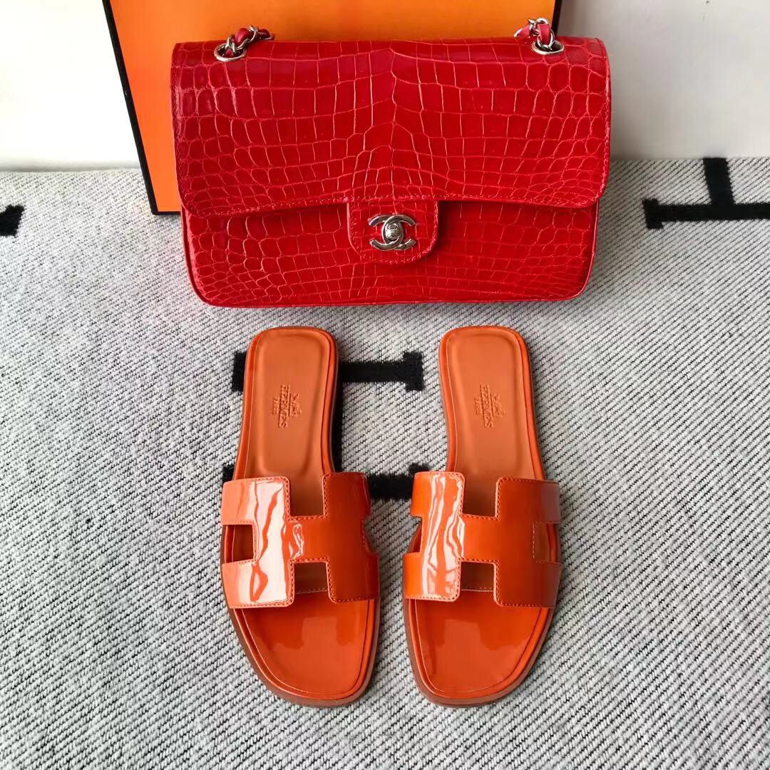 에르메스 올수공 오란 슬리퍼 샌들 페이던트 24